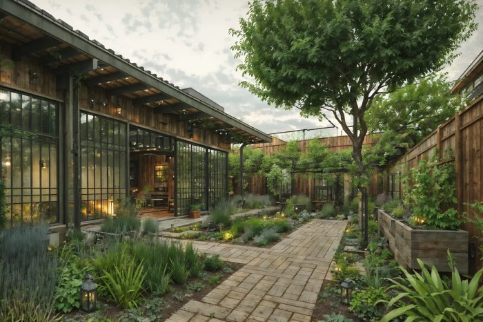 Industrial courtyard garden style urban landscape design homestolove au landscaping designer conversion warehouse article planters house Industrial courtyard garden style urban landscape design homestolove au landscaping designer conversion warehouse article planters house
